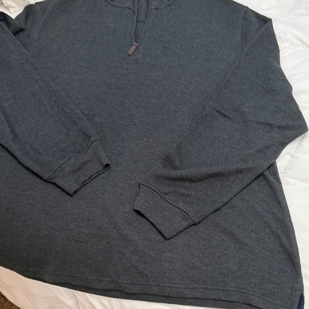 Club Room Men's Zip Up Sweater - Dark Gray